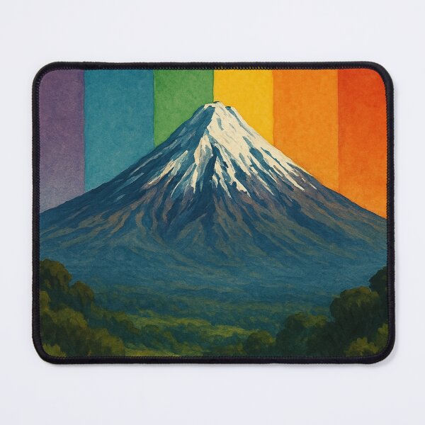 Item preview, Mount Taranaki Rainbow New Zealand Landscape designed and sold by Aryabek.