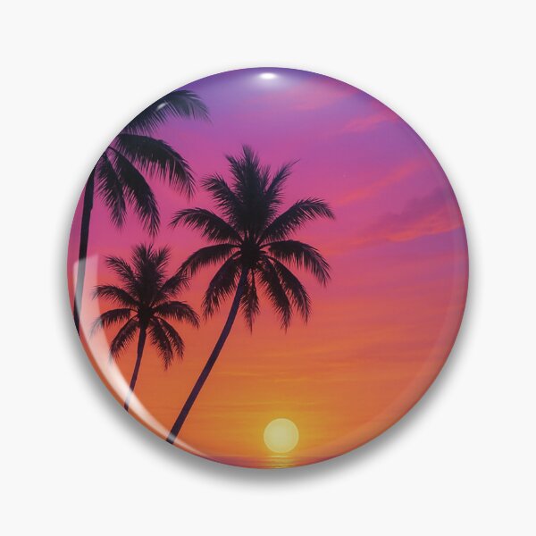 Aperçu de l'œuvre Plage tropicale au coucher du soleil avec des palmiers en silhouette créée et vendue par Tarn.
