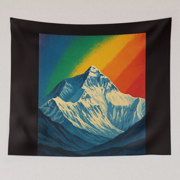 Item preview, Mount Everest Rainbow Nepal Himalayas Poster designed and sold by Aryabek.