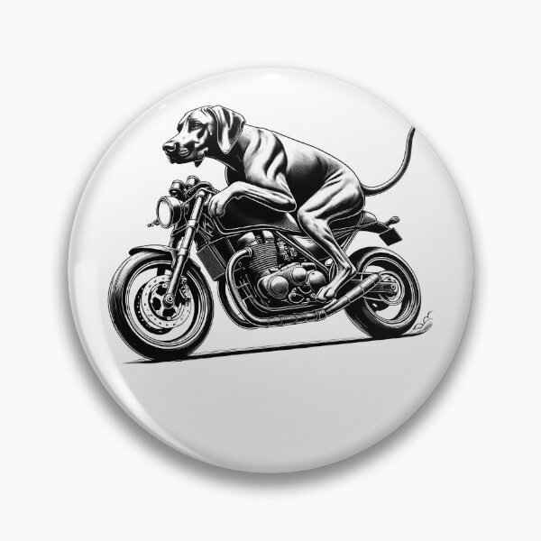 Item preview, Cool Rhodesian Ridgeback Riding a Motorcycle Biker Dog Lover designed and sold by Kimberley King Art  King Art.