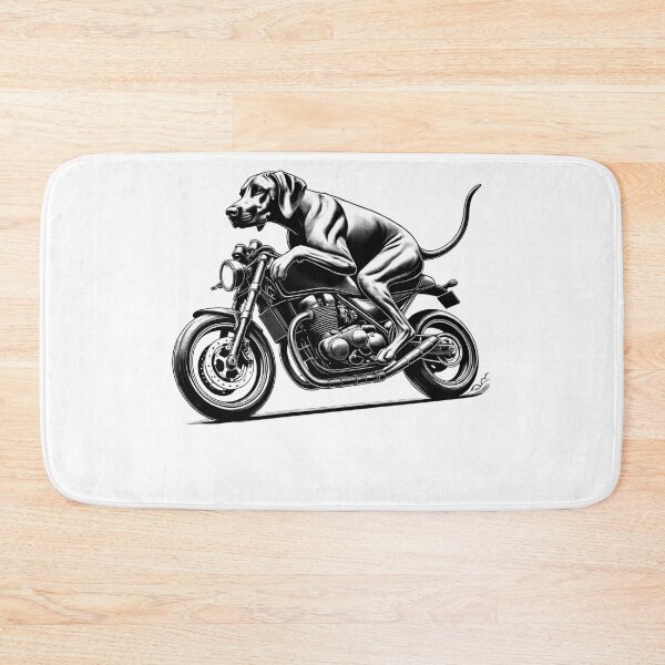 Item preview, Cool Rhodesian Ridgeback Riding a Motorcycle Biker Dog Lover designed and sold by Kimberley King Art  King Art.