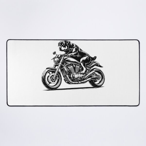 Item preview, Cool Rottweiler Riding a Motorcycle Biker Dog Lover designed and sold by Kimberley King Art King Art.