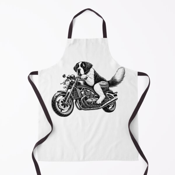 Item preview, Cool Saint Bernard Riding a Motorcycle Biker Dog Lover designed and sold by Kimberley King Art King Art.