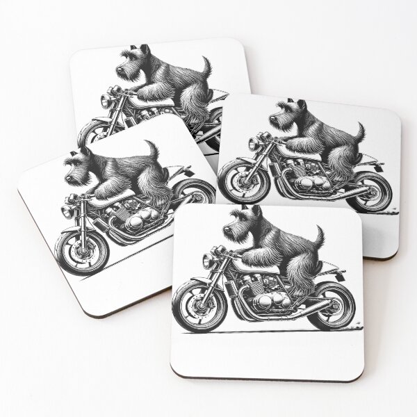 Item preview, Cool Scottish Terrier Riding a Motorcycle Biker Scottie Lover designed and sold by Kimberley King Art  King Art.