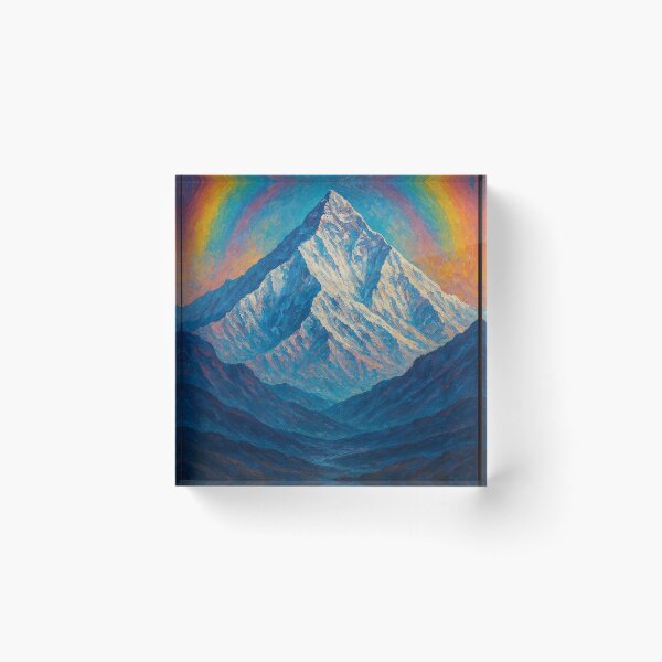 Item preview, Mount Everest Rainbow Oil Style Mountain Art designed and sold by Aryabek.