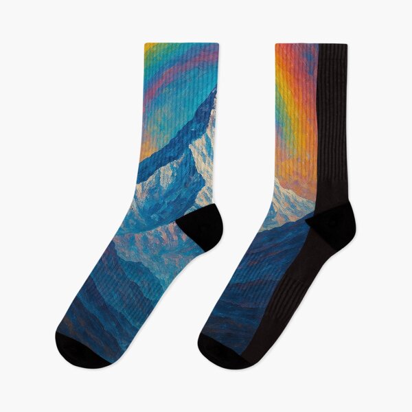 Item preview, Mount Everest Rainbow Oil Style Mountain Art designed and sold by Aryabek.