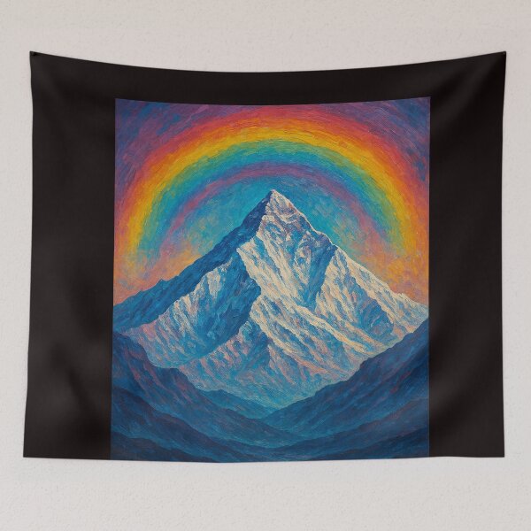 Item preview, Mount Everest Rainbow Oil Style Mountain Art designed and sold by Aryabek.