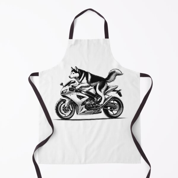 Item preview, Cool Siberian Husky Riding a Motorcycle Biker Dog Lover designed and sold by Kimberley King Art King Art.