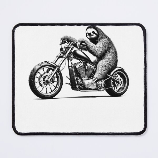 Item preview, Cool Sloth Riding a Motorcycle Biker Sloth Lover designed and sold by Kimberley King Art  King Art.