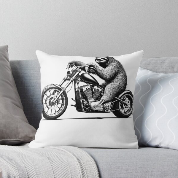 Item preview, Cool Sloth Riding a Motorcycle Biker Sloth Lover designed and sold by Kimberley King Art  King Art.