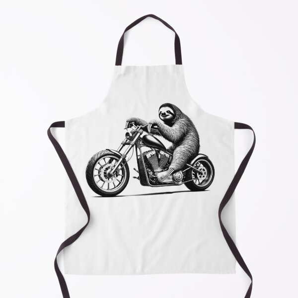 Item preview, Cool Sloth Riding a Motorcycle Biker Sloth Lover designed and sold by Kimberley King Art King Art.
