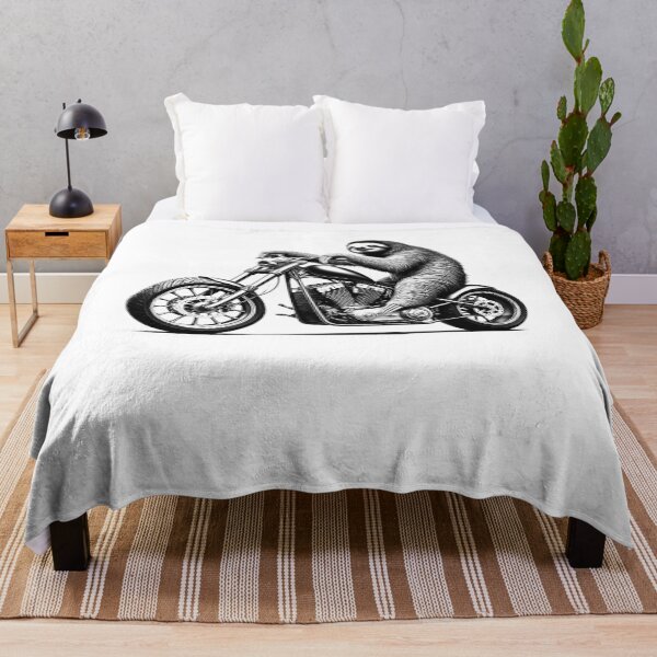 Item preview, Cool Sloth Riding a Motorcycle Biker Sloth Lover designed and sold by Kimberley King Art King Art.
