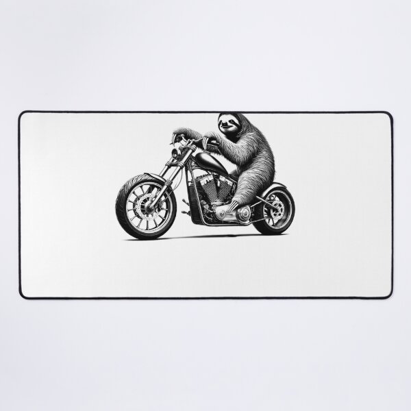 Item preview, Cool Sloth Riding a Motorcycle Biker Sloth Lover designed and sold by Kimberley King Art King Art.