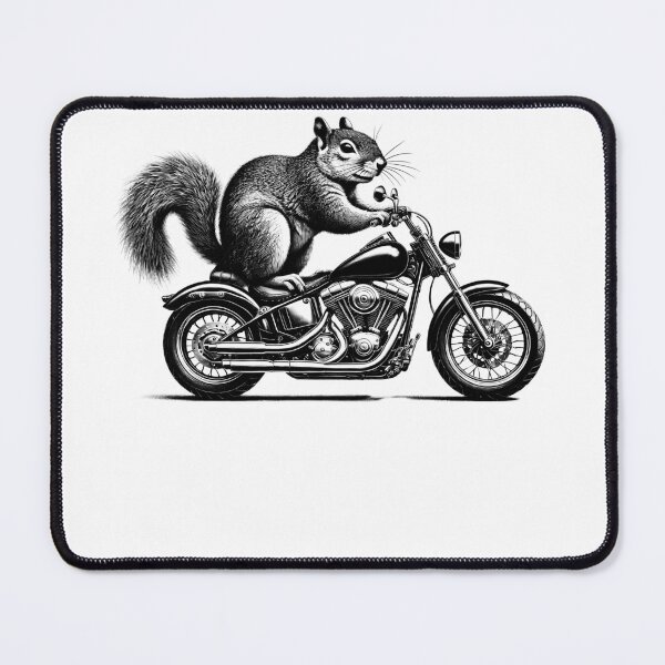 Item preview, Cool Squirrel Riding a Motorcycle Biker Squirrel Lover designed and sold by Kimberley King Art  King Art.