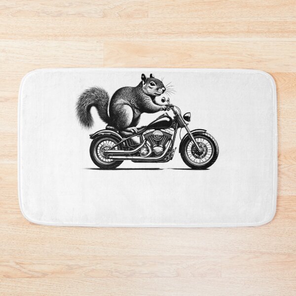 Item preview, Cool Squirrel Riding a Motorcycle Biker Squirrel Lover designed and sold by Kimberley King Art  King Art.
