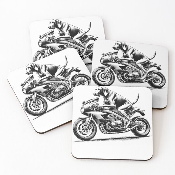 Item preview, Cool Weimaraner Riding a Motorcycle Biker Dog Lover designed and sold by Kimberley King Art  King Art.
