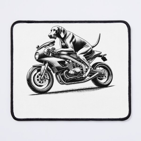 Item preview, Cool Weimaraner Riding a Motorcycle Biker Dog Lover designed and sold by Kimberley King Art King Art.