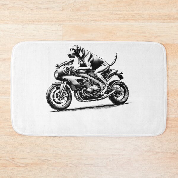 Item preview, Cool Weimaraner Riding a Motorcycle Biker Dog Lover designed and sold by Kimberley King Art  King Art.