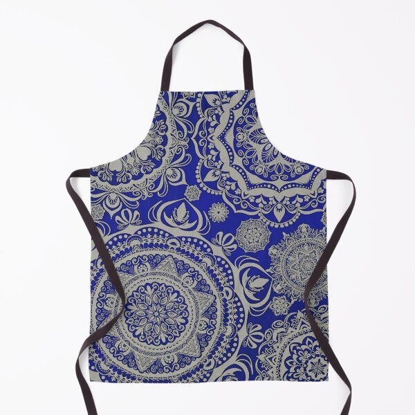 Item preview, Silver Serenity Mandala on Royal Blue designed and sold by Elizarfa.