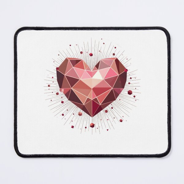 Item preview, Crystal Heart Geometric Pink Art Teenage Girls Women Love designed and sold by clothesy7.