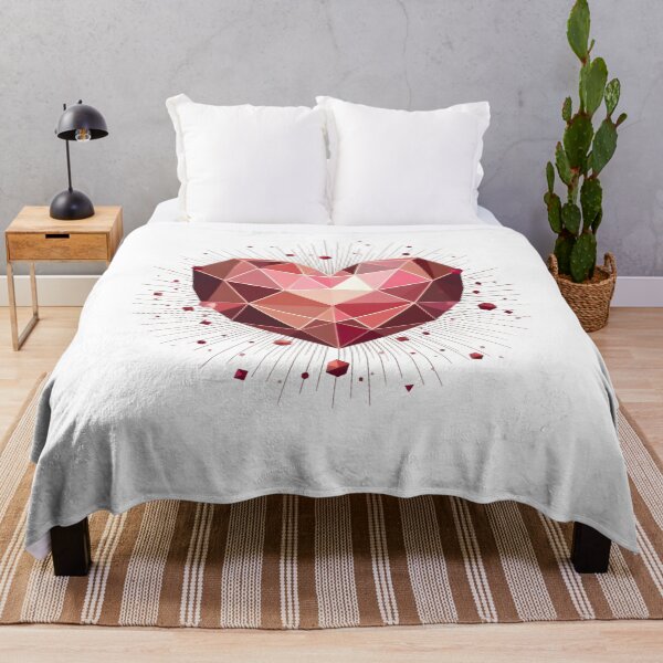 Item preview, Crystal Heart Geometric Pink Art Teenage Girls Women Love designed and sold by clothesy7.