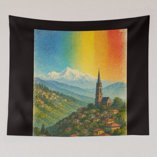 Item preview, Darjeeling Church Rainbow Kanchenjunga Horizon designed and sold by Aryabek.