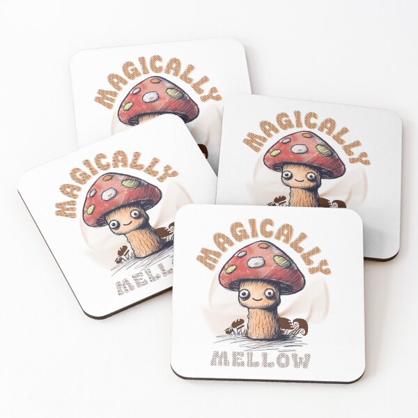 Item preview, Magically Mellow Mushroom – Cute Psychedelic Forest Art designed and sold by graphicnew.