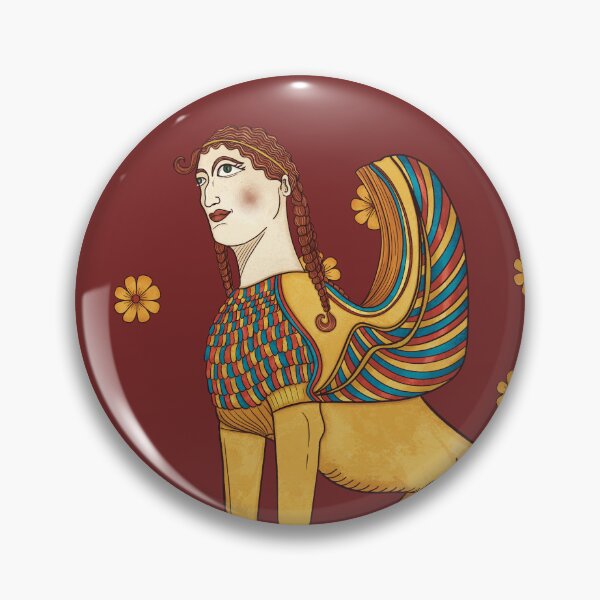 Item preview, Ancient Greek Archaic Sphinx Illustration - Mythological Art designed and sold by Ancient-Tales.
