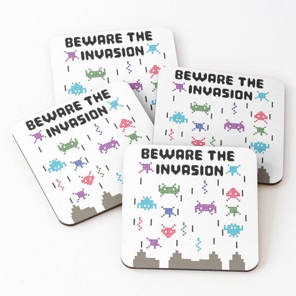 Item preview, Pixel Alien Invasion – Retro Space Invaders Gamer Art designed and sold by graphicnew.
