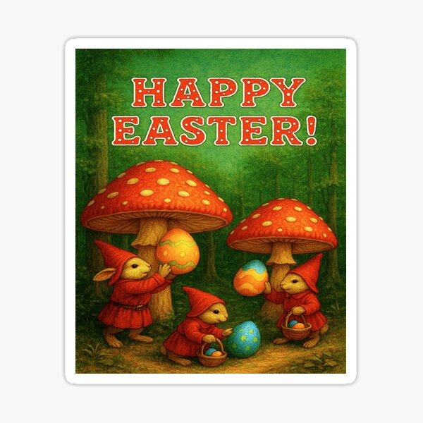 Item preview, Happy bunnies in the forest designed and sold by LOKOthing.