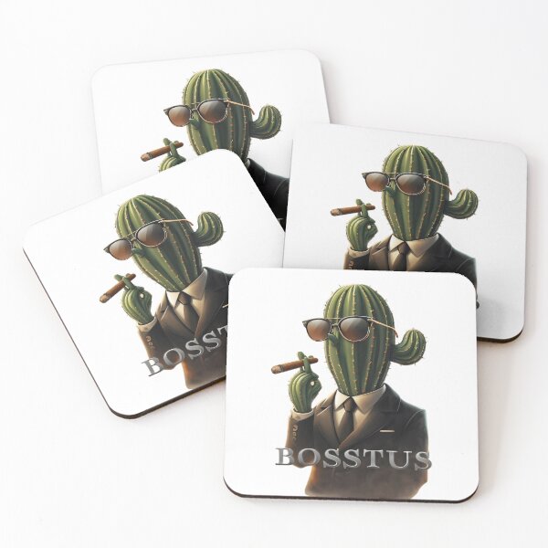 Item preview, Cactus Boss Art – Cool Cactus in Suit Smoking Cigar Funny Character Design designed and sold by Trend Pixel Co..