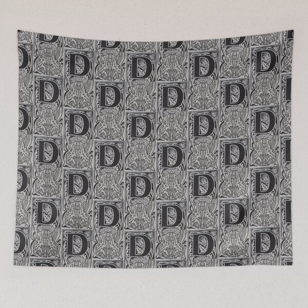 Item preview, Art by Mike Linocut digitally edited, alphabet letter D, combinable designed and sold by allartbymike.