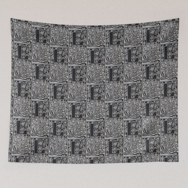 Item preview, Art by Mike Linocut digitally edited, alphabet letter E, combinable designed and sold by allartbymike.