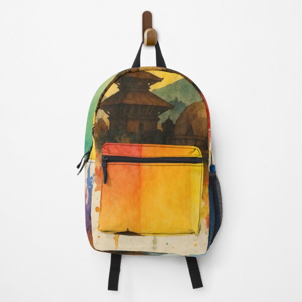 Item preview, Kathmandu Swayambhunath Rainbow Skyline Nepal designed and sold by Aryabek.