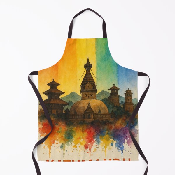 Item preview, Kathmandu Swayambhunath Rainbow Skyline Nepal designed and sold by Aryabek.