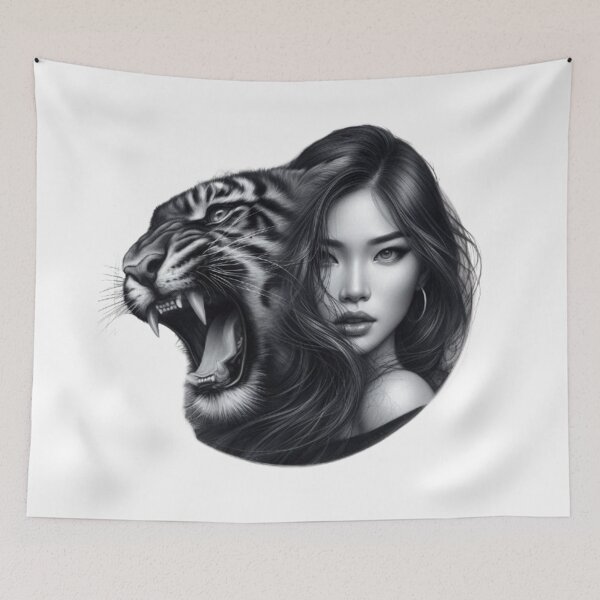 Item preview, “Feminine power incarnate: a woman and her panther” designed and sold by CHRIST5000.