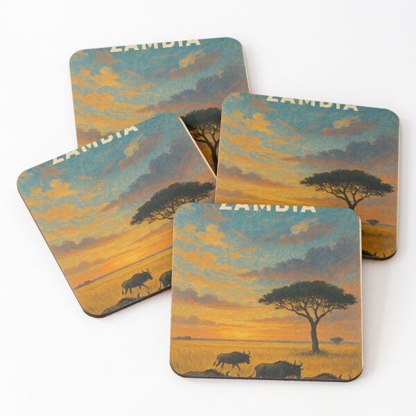Item preview, Liuwa Plain Wildebeest Herd Sunset Zambia designed and sold by Aryabek.