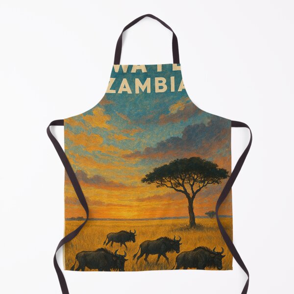 Item preview, Liuwa Plain Wildebeest Herd Sunset Zambia designed and sold by Aryabek.