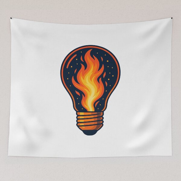 Item preview, Light Bulb on Fire designed and sold by aipolohu.
