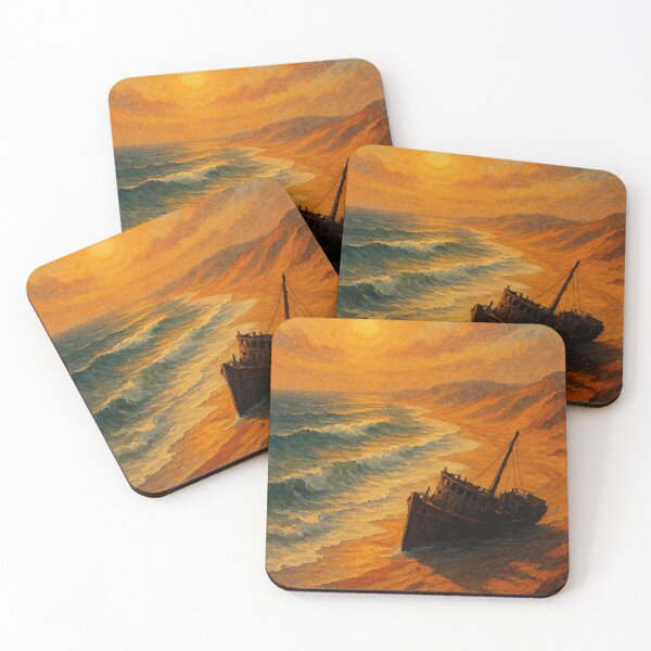 Item preview, Skeleton Coast Namibia Sunset Wreck Scene designed and sold by Aryabek.