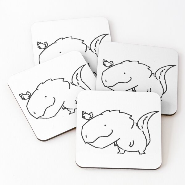 Item preview, Cute dinosaur and chicken sticker designed and sold by MafuButler.