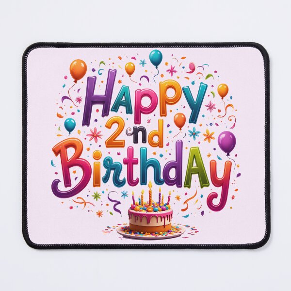 Item preview, Vibrant Happy 2nd Birthday designed and sold by Itsheartshop.