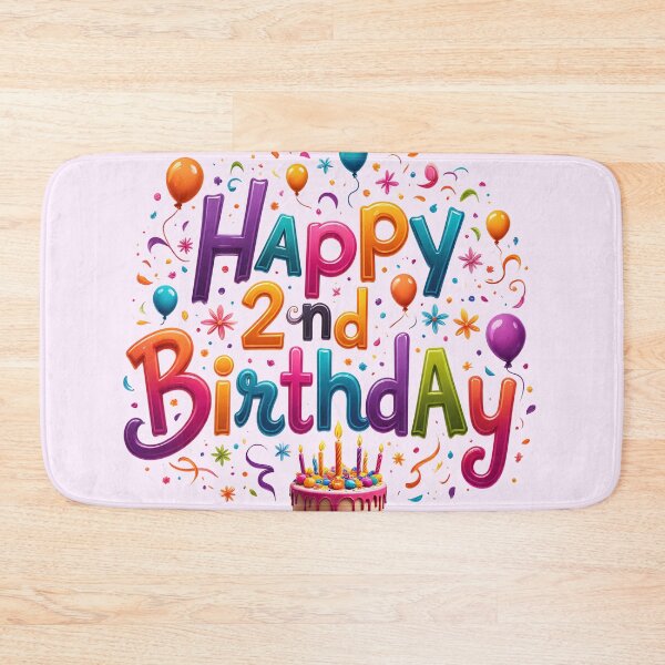 Item preview, Vibrant Happy 2nd Birthday designed and sold by Itsheartshop.