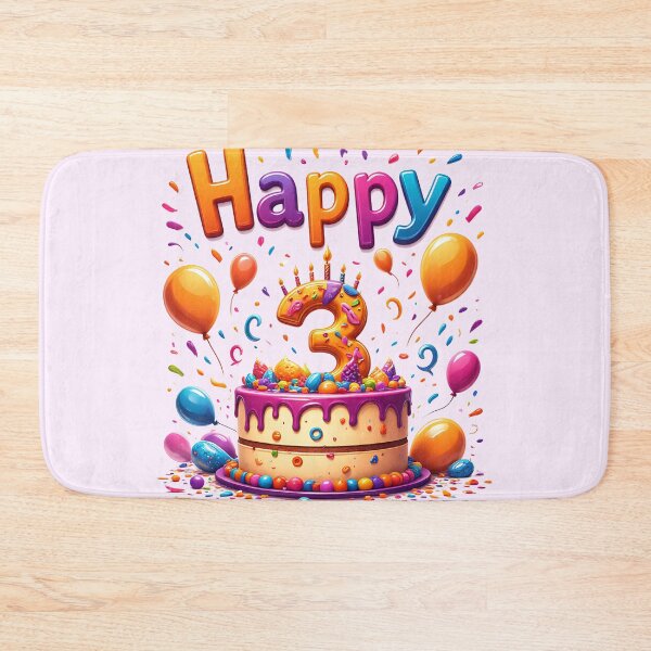 Item preview, Vibrant  Happy 3rd Birthday designed and sold by Itsheartshop.