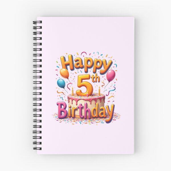 Item preview, Vibrant  Happy 5th Birthday designed and sold by Itsheartshop.