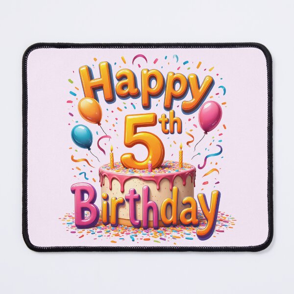 Item preview, Vibrant  Happy 5th Birthday designed and sold by Itsheartshop.