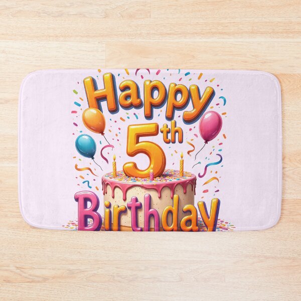Item preview, Vibrant  Happy 5th Birthday designed and sold by Itsheartshop.