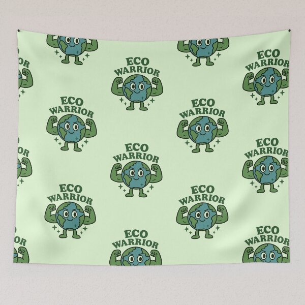 Item preview, Earth Day Eco Warrior – Strong Earth Cartoon for Environmental Awareness designed and sold by Elviqus Shop.