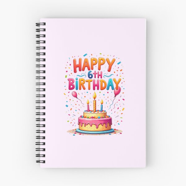 Item preview, Vibrant Happy 6th Birthday designed and sold by Itsheartshop.