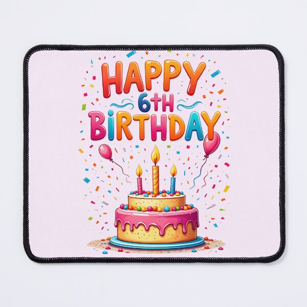 Item preview, Vibrant Happy 6th Birthday designed and sold by Itsheartshop.
